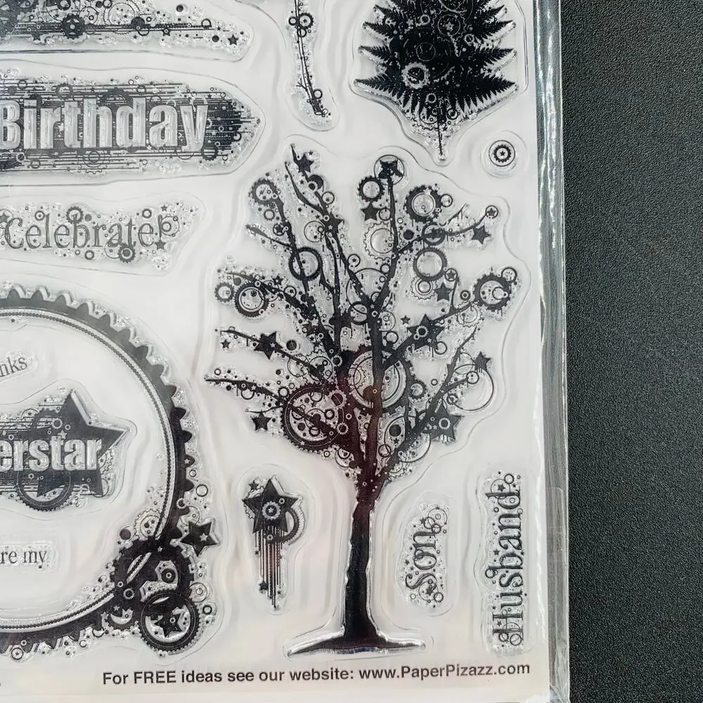 Hot Off The Press Stamps Masculine Collage 27 Acrylic Truck Men Boys Words Leaf